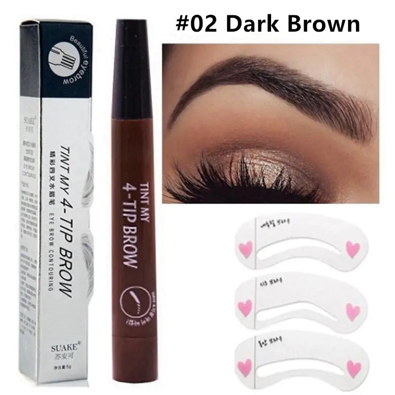 3D 5 Color Waterproof Natural Eyebrow Pencil