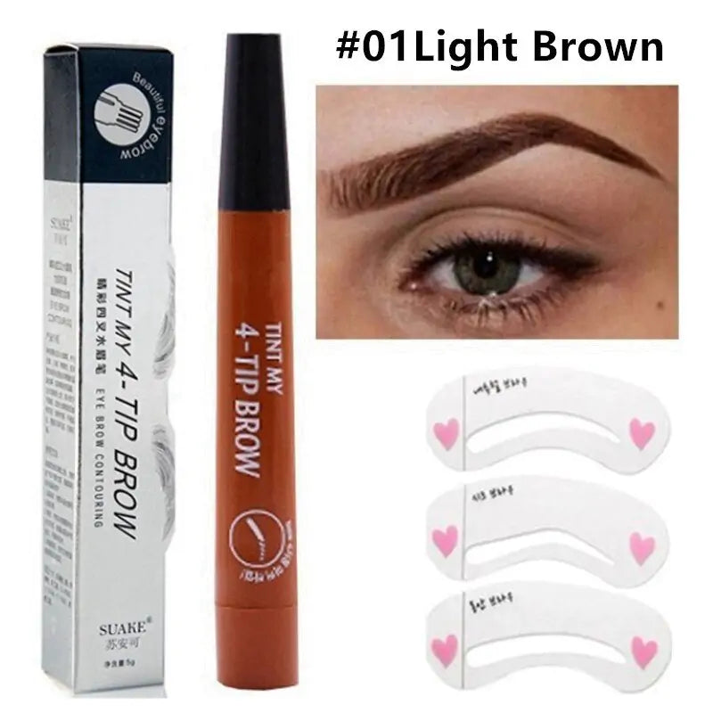 3D 5 Color Waterproof Natural Eyebrow Pencil